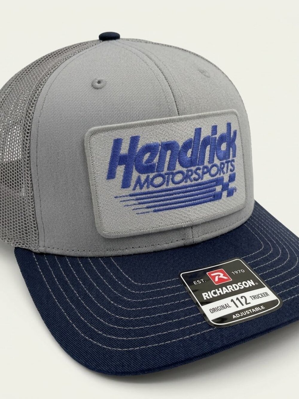 Retro Hendrick Motorsports Hat Racing Patch Grey Navy Richardson 112 Snapback Ca
